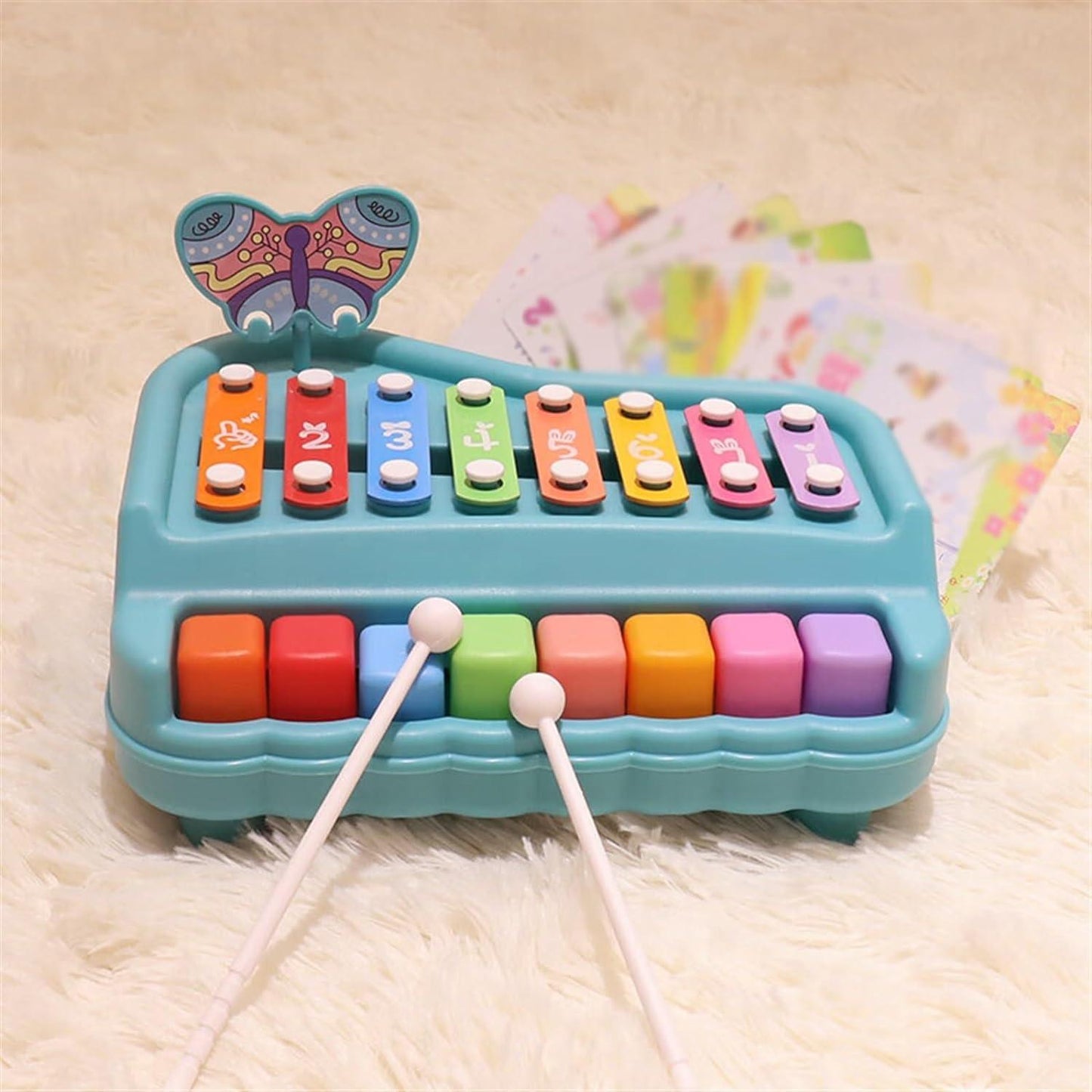 2 in 1 Baby Xylophone Piano Musical Toy For Kids